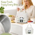 thumbnail image 3 of Cartoon Panda Thermal Lunch Tote Bag, Leakproof Waterproof Insulated Cooler Bag with Front Pocket for Daily Meal Storage, 3 of 9