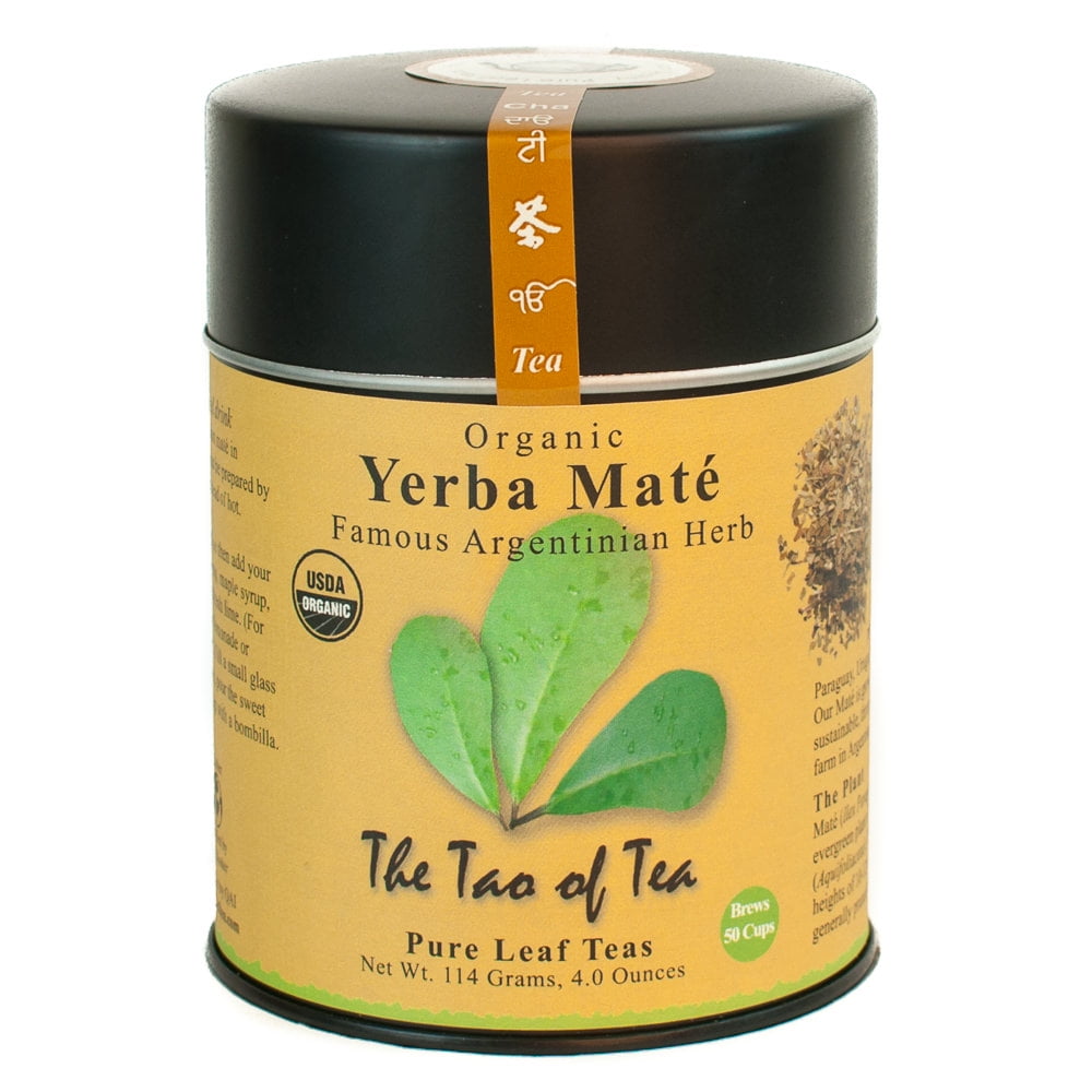 The Tao of Tea, Organic Argentinian Yerba Mate Tea, Loose Leaf Tea, 4 Oz Tin