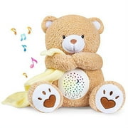 BEREST Baby Sleep Soother Happy Bear, Mom's Heartbeat Bear Lullabies & Shusher White Noise Machine, Nursery Decor Night Light Projector, Toddler Crib Sleeping Aid, Baby Shower Gifts Portable Tedd