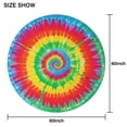 thumbnail image 6 of Rainbow Tie Dye Spiral Round Tablecloth 60"x60",Wrinkle Wipeable Table Cloth for Kitchen Dining Room Picnic Patio Party, 6 of 6