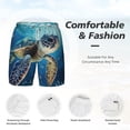 thumbnail image 3 of Balery Watercolor Turtle Mens Swim Trunks Swim Shorts for Men Quick Dry Inseam Beach Shorts with Compression Liner Pocket-3X-Large, 3 of 9