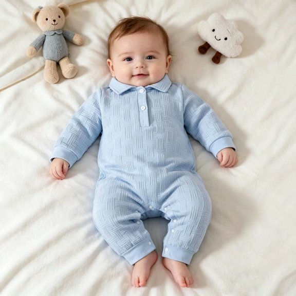 Girls Romper & Jumpsuit for Everyday Comfort - Knit Jumpsuit for Autumn and Winter Playwear in Soft Everyday Casual Style