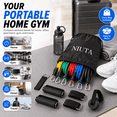 thumbnail image 5 of NIUTA Resistance Bands Set, 150 lbs TPE Exercise Bands with Handles, 11 PCS Workout Bands Resistance Bands for Working Out with Door Anchor, Ankle Straps & Carry Bag, Fitness Bands for Home Gym, 5 of 7