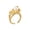 Gold, variant on Petal Imitation Pearl Flower Ring Delicate Stylish Minimalist Ring for Daily Party Wedding Gold Size 9