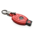 thumbnail image 2 of Vitodeco Leather Keyless Entry Remote Control Smart Key Case Cover with a Key Chain Compatible for Mercedes Benz (Red), 2 of 5