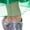Purple Green A, variant on Aislor Girls Mermaid Two Piece Outfit Iridescent Cap Sleeve Crop Top with Flared Fishtail Bottoms Purple Mint Green 14