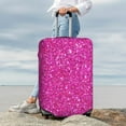 thumbnail image 7 of Logiee Rose Red Glitter Print Travel Luggage Cover,Suitcase Protector, Washable Elastic Suitcase Baggage Cover,Closure for Wheeled Suitcase Fit 18-32 Inch Luggage-Large, 7 of 7
