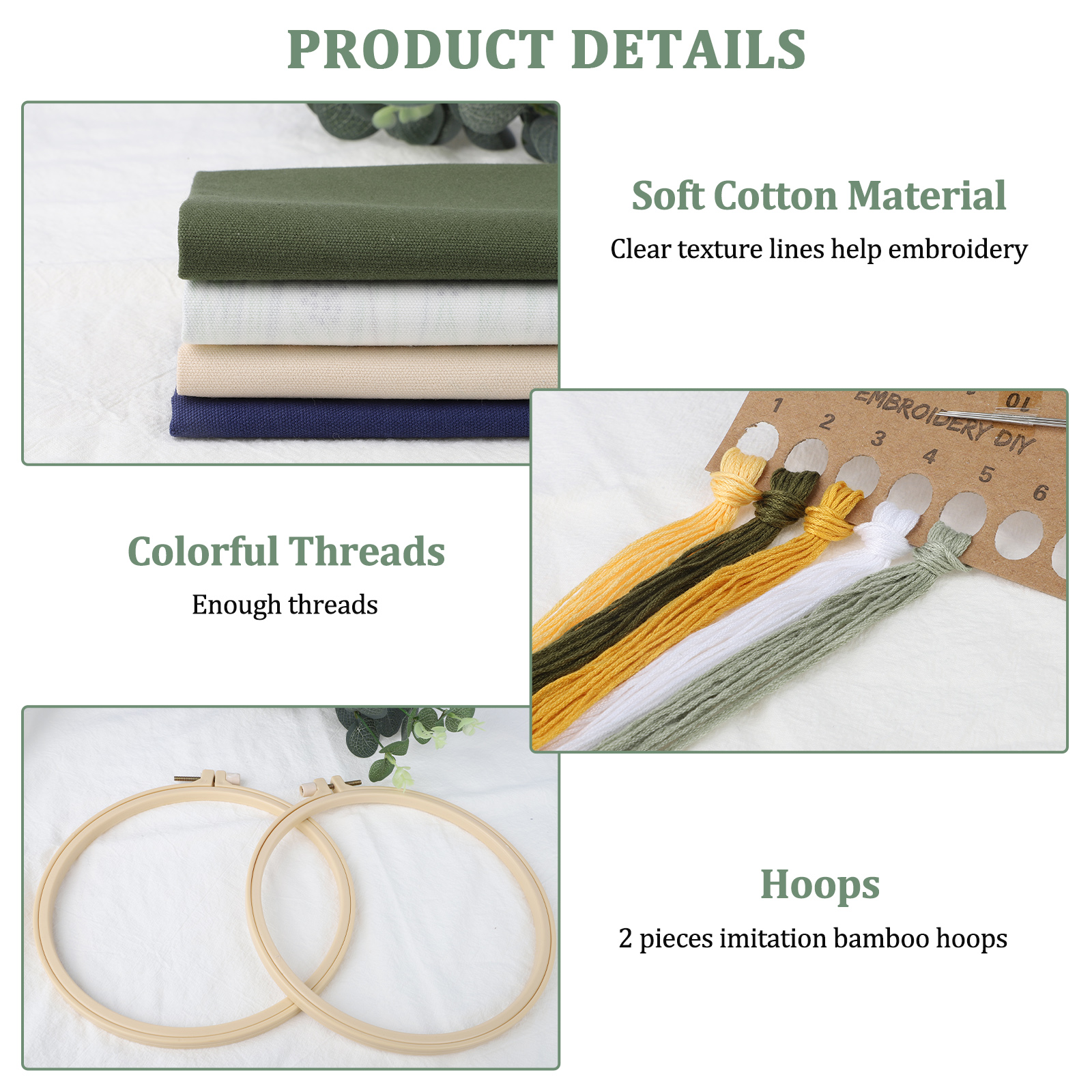 Celectigo Embroidery Kit for Beginners 4-Pack photo 7