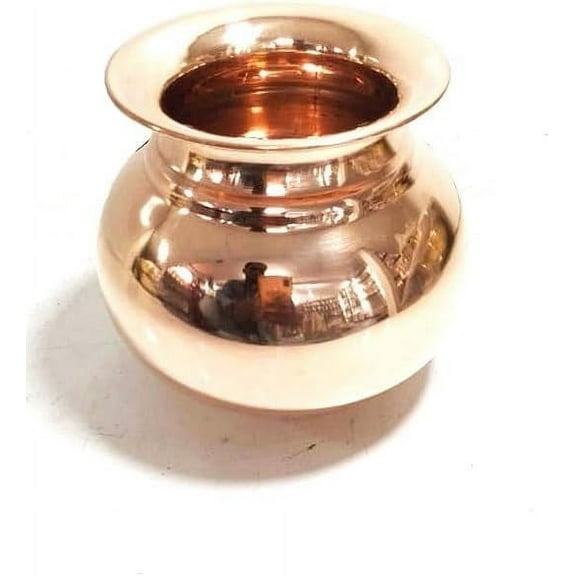 RATAN ENTERPRISES Copper Kalash Lota, Copper Lota, Tamba Ka Lota for Drinking Water, Copper Lota for Diwali, Pooja, Festival, Home Decoration