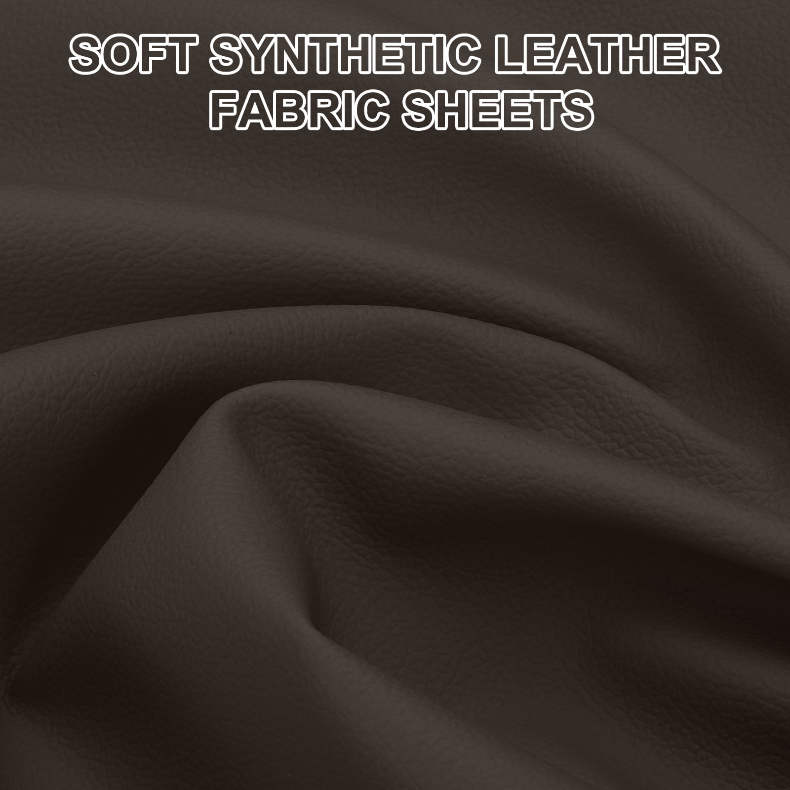 63x39.4in Faux Leather Sheets,  Faux Leather Fabric Sheets Vinyl Fabric Synthetic Soft Waterproof PU for Replacement Upholstery Car, Coffee