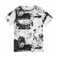 thumbnail image 5 of Gelikeya Boys Abstract Graffiti Print T-Shirt, Kids Short Sleeve Crew Neck Casual Tee, Cool Streetwear Top for School Play & Outings (White, 8-9 Years), 5 of 7