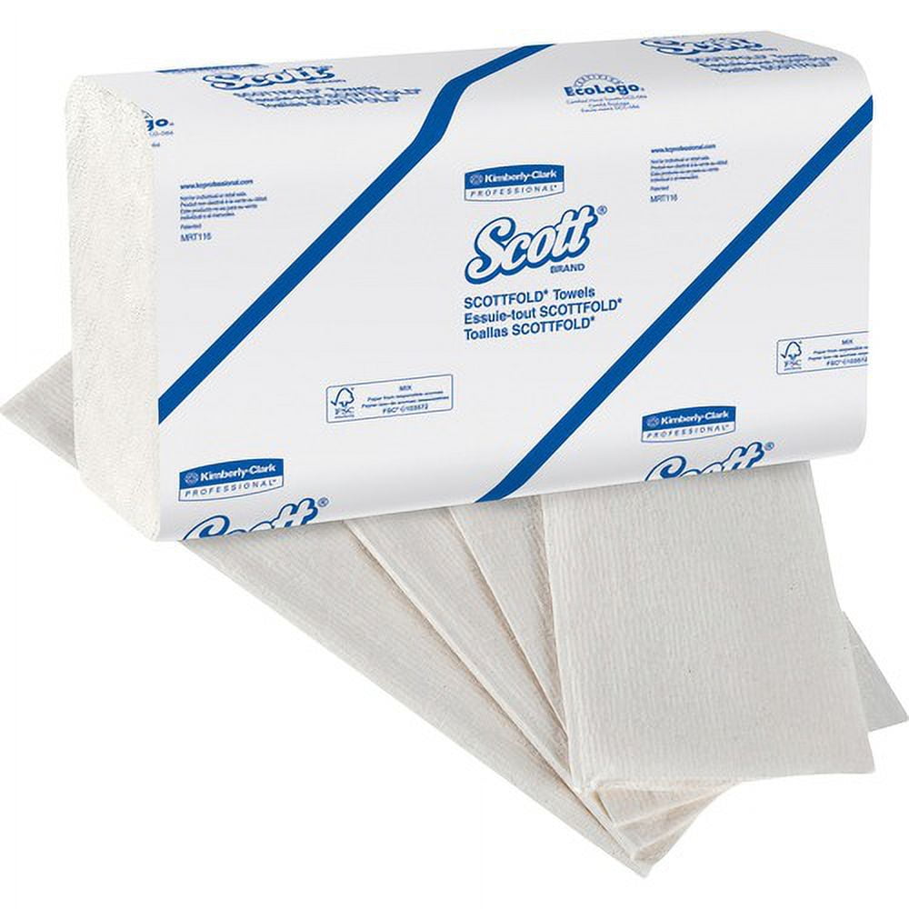 ScottFold Scott Paper Towels 9.40"x12.40" - White Paper 175/Pack - 4375/Carton