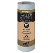 LOLA Swedish Dishcloths - 12 Pk, Eco-Friendly Sponge Cloths, Reusable Paper Towels, Made in Germany