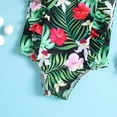 thumbnail image 5 of URMAGIC 1-5T Baby Girls One Piece Ruffle Bathing Suit Swimsuit Swimwear/Green Leaf, 5 of 5