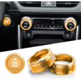 thumbnail image 1 of wonima02 for Toyota RAV4 Accessories 2025 2024 2023 2022 2021 2020 2019 -Air Conditioning Knob Covers, Push Start Button Cover Trim Rings 4pcs (Gold), 1 of 1
