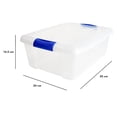 thumbnail image 3 of Caja de Almacenamiento Apilable, Pack de 3, para Organizador Armario, Juguetes, Ropa, con Broche y Tapa Duradera, 15 Litros de Capacidad, Transparente, 3 of 6