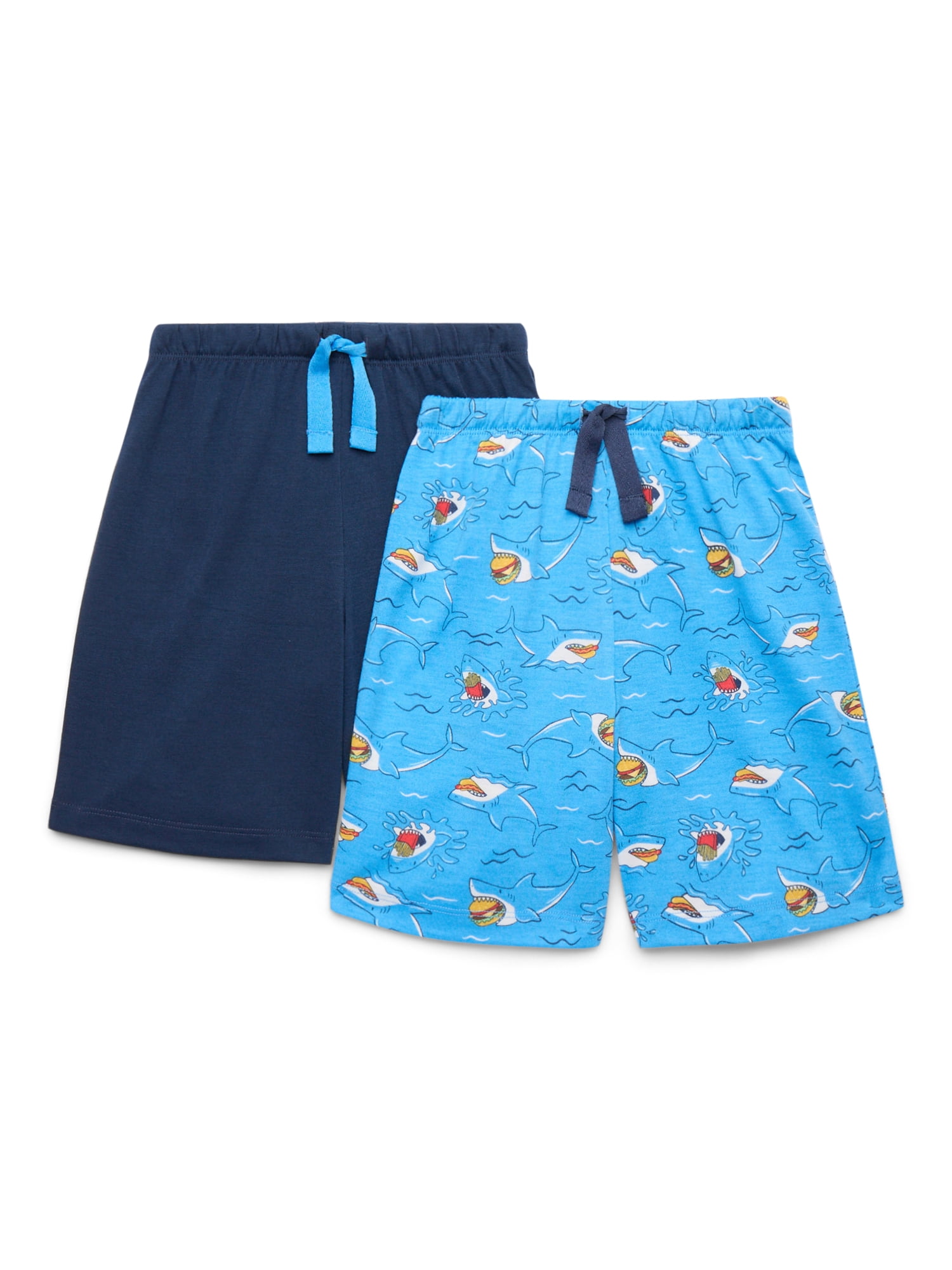 Wonder Nation Boys Jersey Sleep Shorts, 2-Pack, Sizes 4-18 Husky