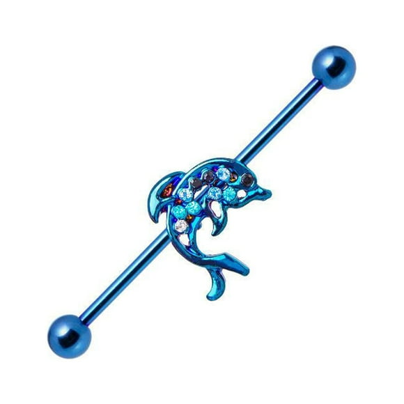 Industrial Barbell Surgical Steel 14G 38mm Ear Cartilage Ring Piercing Jewelry