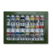 Acrylicos Vallejo 0.57 oz Multi-color Matte Acrylic Art Paint (16 Pack)
