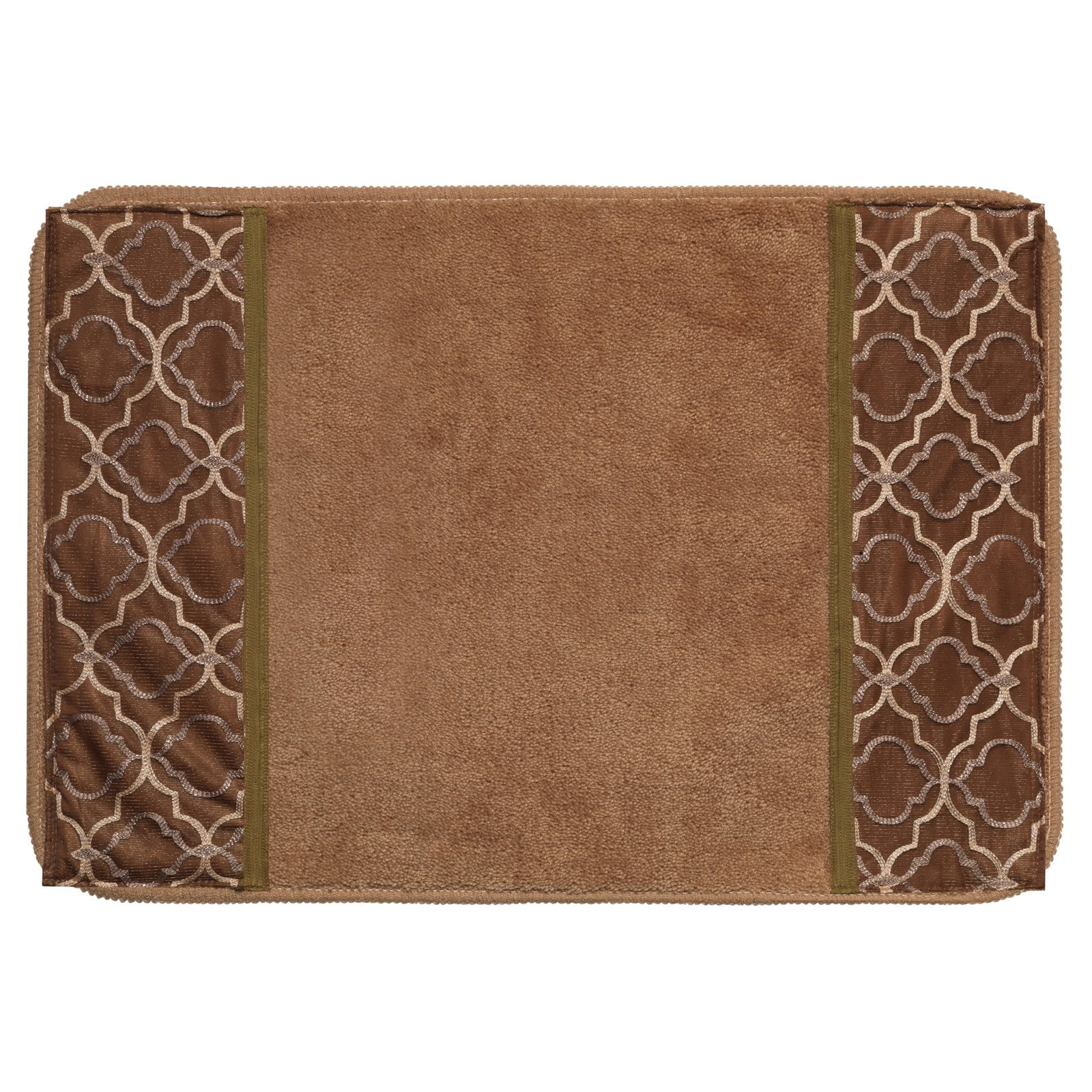 Sweet Home Collection Spindle Gold Bathroom Rug