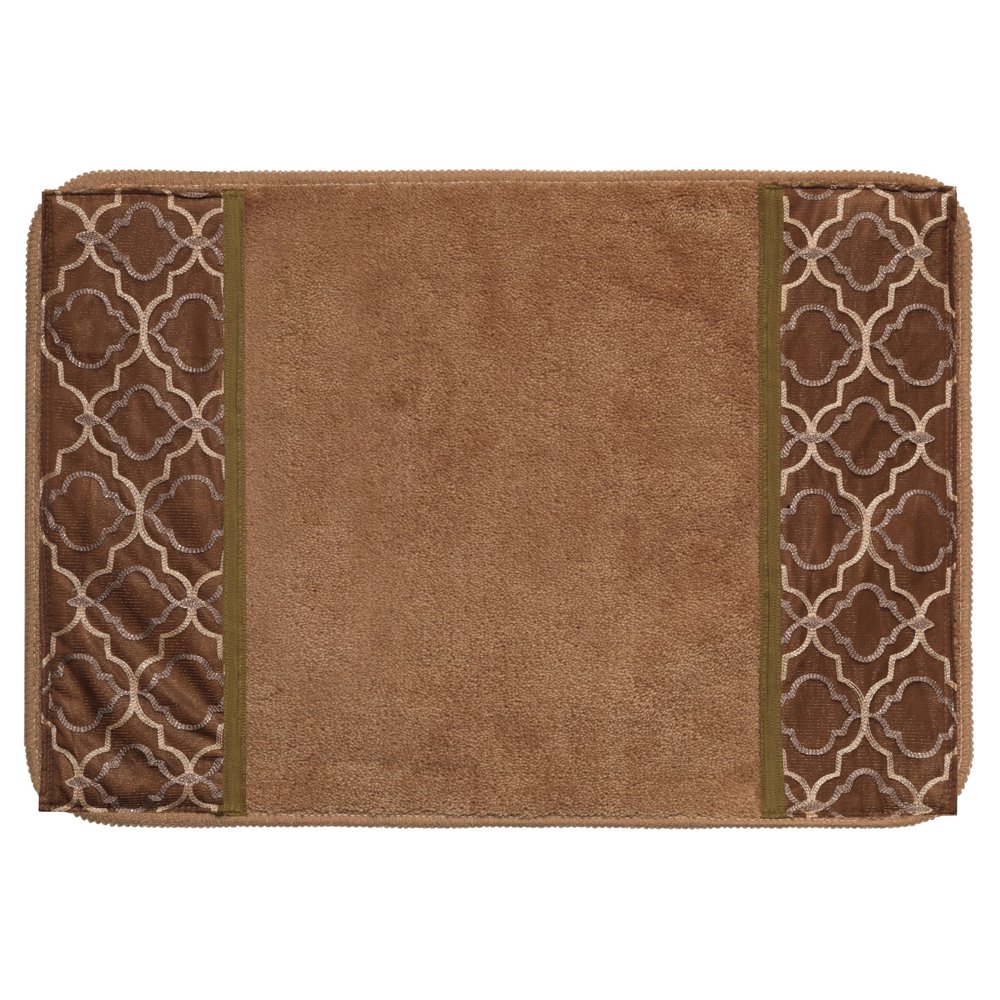 Sweet Home Collection Spindle Gold Bathroom Rug