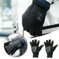 thumbnail image 1 of Rechargeable Heated Touchscreen Winter Gloves with Built-In Display for Cold Weather Outdoor Skiing and Cycling Activities, 1 of 5