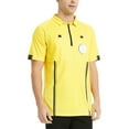 thumbnail image 4 of TOPTIE Men\'s Soccer Referee Jersey Officials Pro Short Sleeve Referee Shirts-Yellow-M, 4 of 5