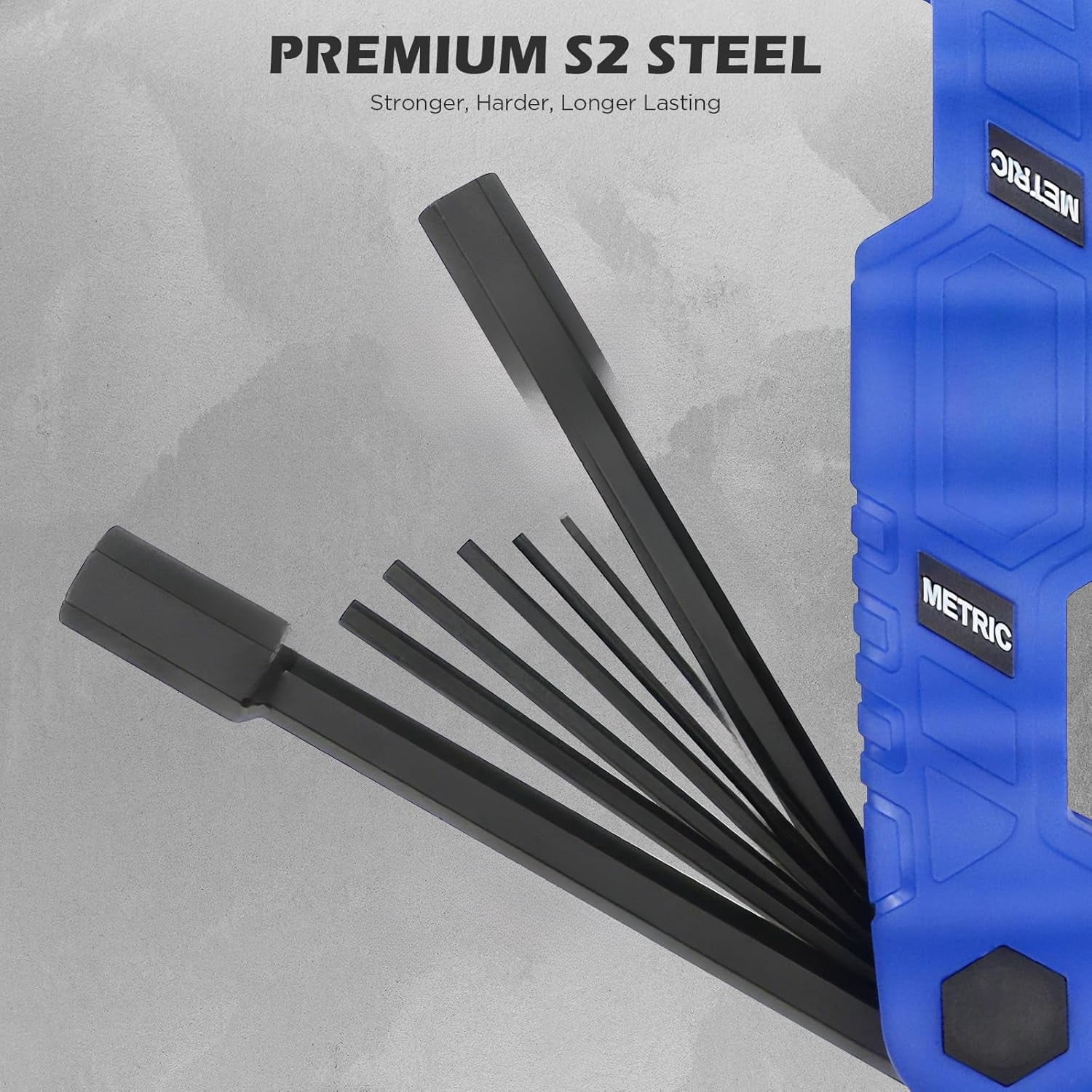 41-Piece Hex Key Allen Wrench Set, L Shape Hex and Torx Key Wrenches with Torque Handle | SAE(0.028"-3/8") | Metric(0.7mm-10mm) | Torx(T9-T50) in 3-Layer Storage Case, Heat Treated Cr-V Steel