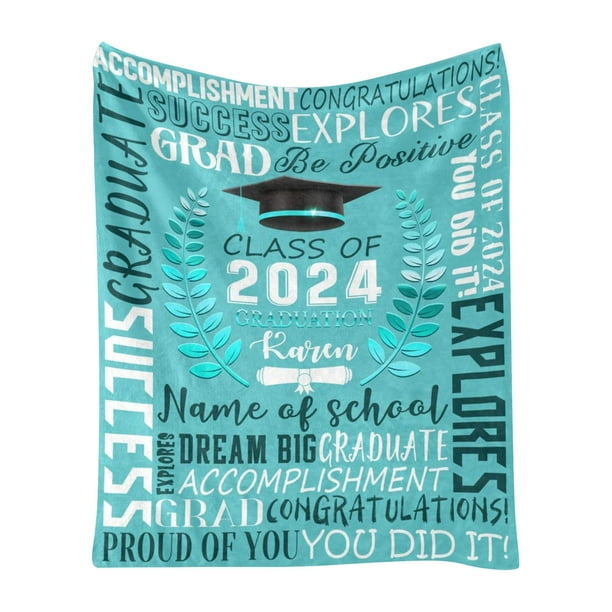 Big sale 2024 Graduation Season Party Throw Home Printed Outdoor Travel Camping Night Reading Blanket