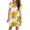 thumbnail image 2 of HERESOM Women Summer Dresses for Women Casual Summer Gradient Print Short Sleeve Dress With Pocket Beach Dresses, 2 of 6