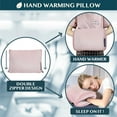 thumbnail image 4 of PAVILIA Travel Blanket Pillow, Soft Airplane Blanket 2-IN-1 Combo Set, Plane Blanket Compact Packable, Flight Essentials Car Pillow, Travelers Gifts Accessories, Luggage Backpack Strap, 60x43 Pink, 4 of 8