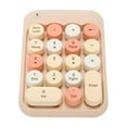 thumbnail image 1 of 2.4GHz  Number Keypad Number Pad 18 Keys Retro Color Round Keycaps Portable Number Keyboard with USB Receiver for Laptop Notebook Desktop PC, 1 of 7