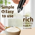 thumbnail image 5 of Handheld Milk Frother USB Rechargeable, 2 Heads Electric Whisk Foam Maker, 3 Speeds Detachable Stainless Steel Whisk Drink Mixer Foam Mini Blender for Coffee,Lattes,Cappuccino,Hot Chocolate,Egg,Black, 5 of 7