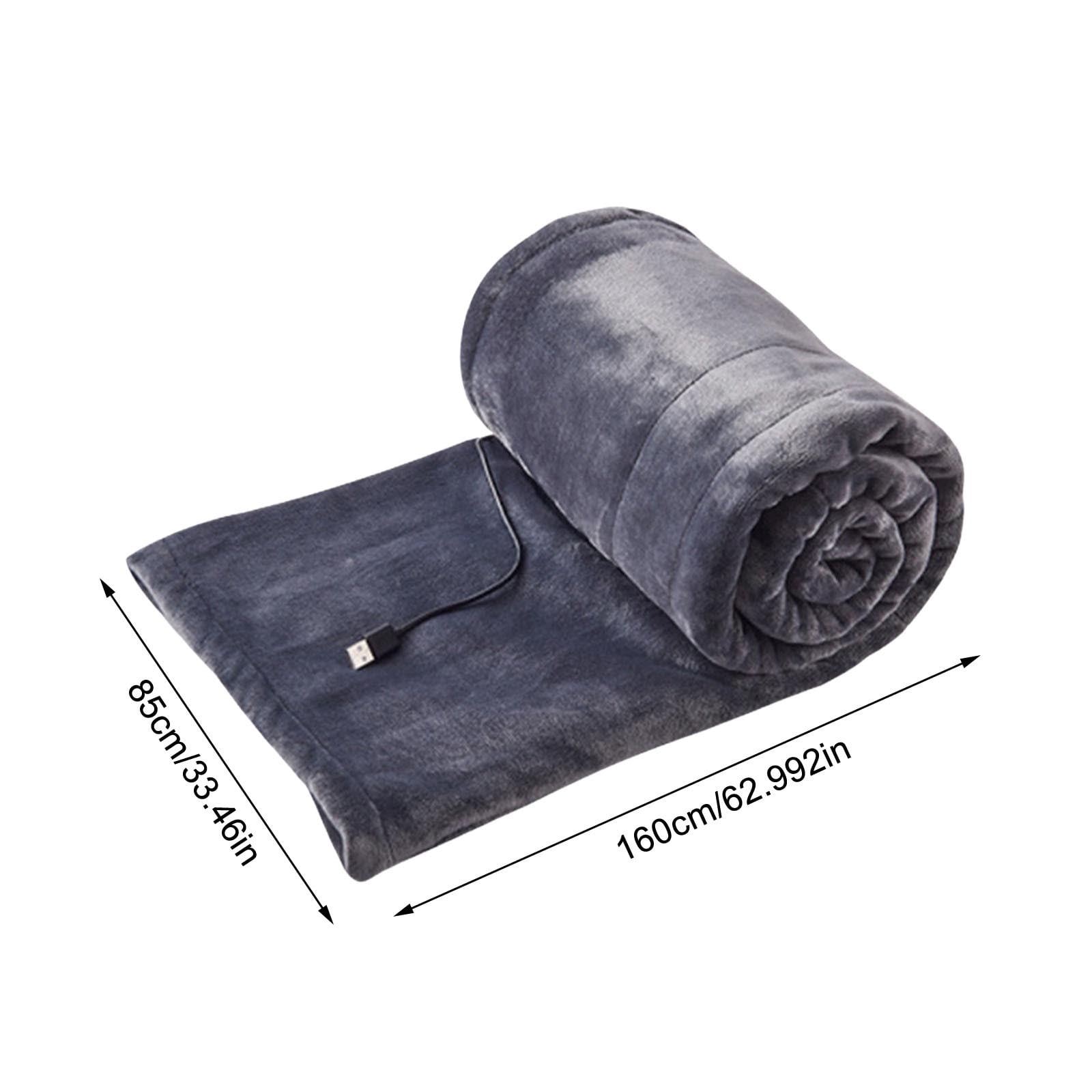 Heated Blanket for Camping, InsCrazy USB Flannel Blanket Heating Low Voltage Mattress Non Leakage Blanket Third Gear Temperature Regulation 160x85cm