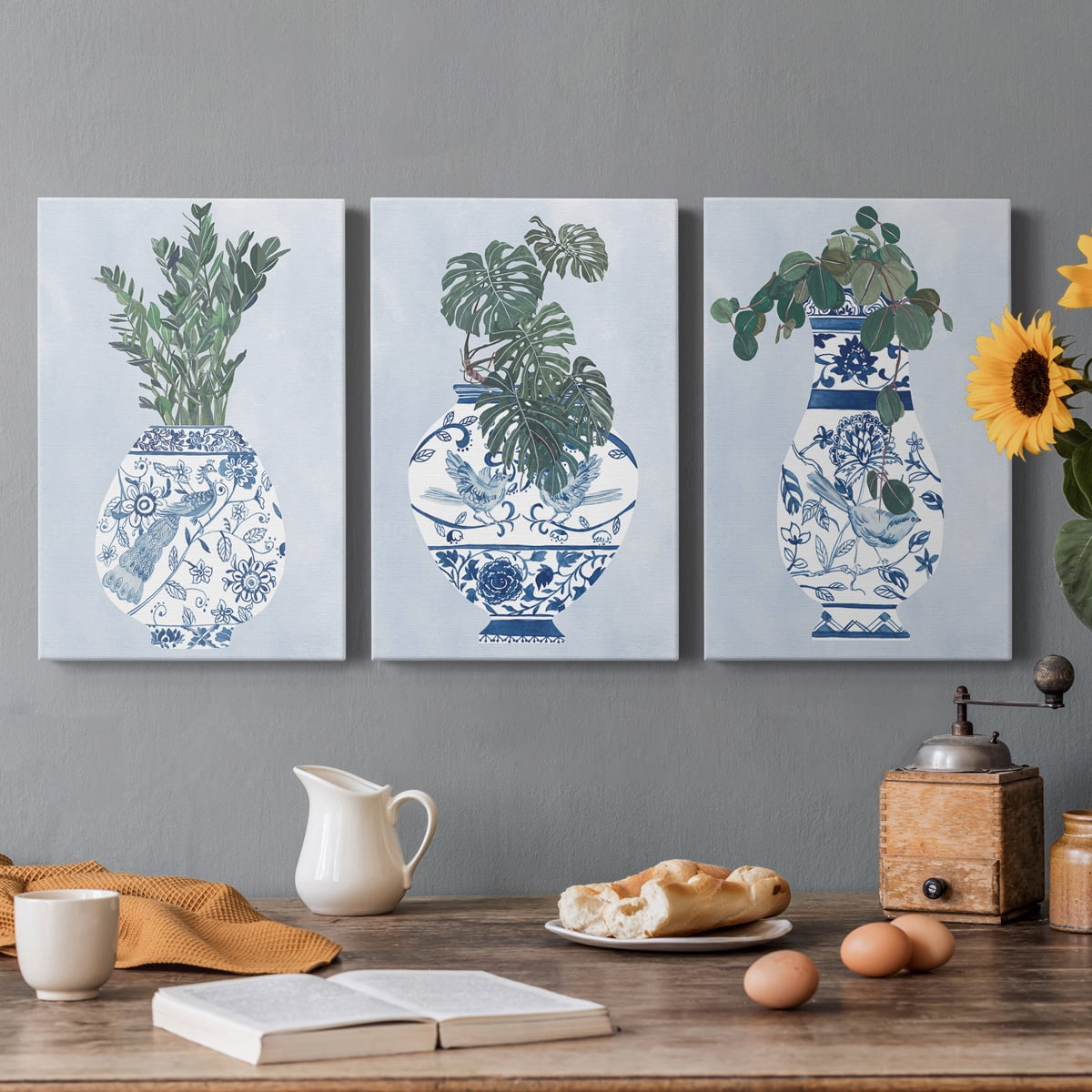 Moonlight Vase I Premium Gallery Wrapped Canvas - Ready to Hang - 8 x 12 Each