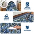 thumbnail image 4 of Floral Living Room Rugs, Washable Large Non-Slip Accent Dining Room Rug, Soft Low-Pile Decorative Rugs, Bordered Water Lily Print Rug for Home, 4 of 11