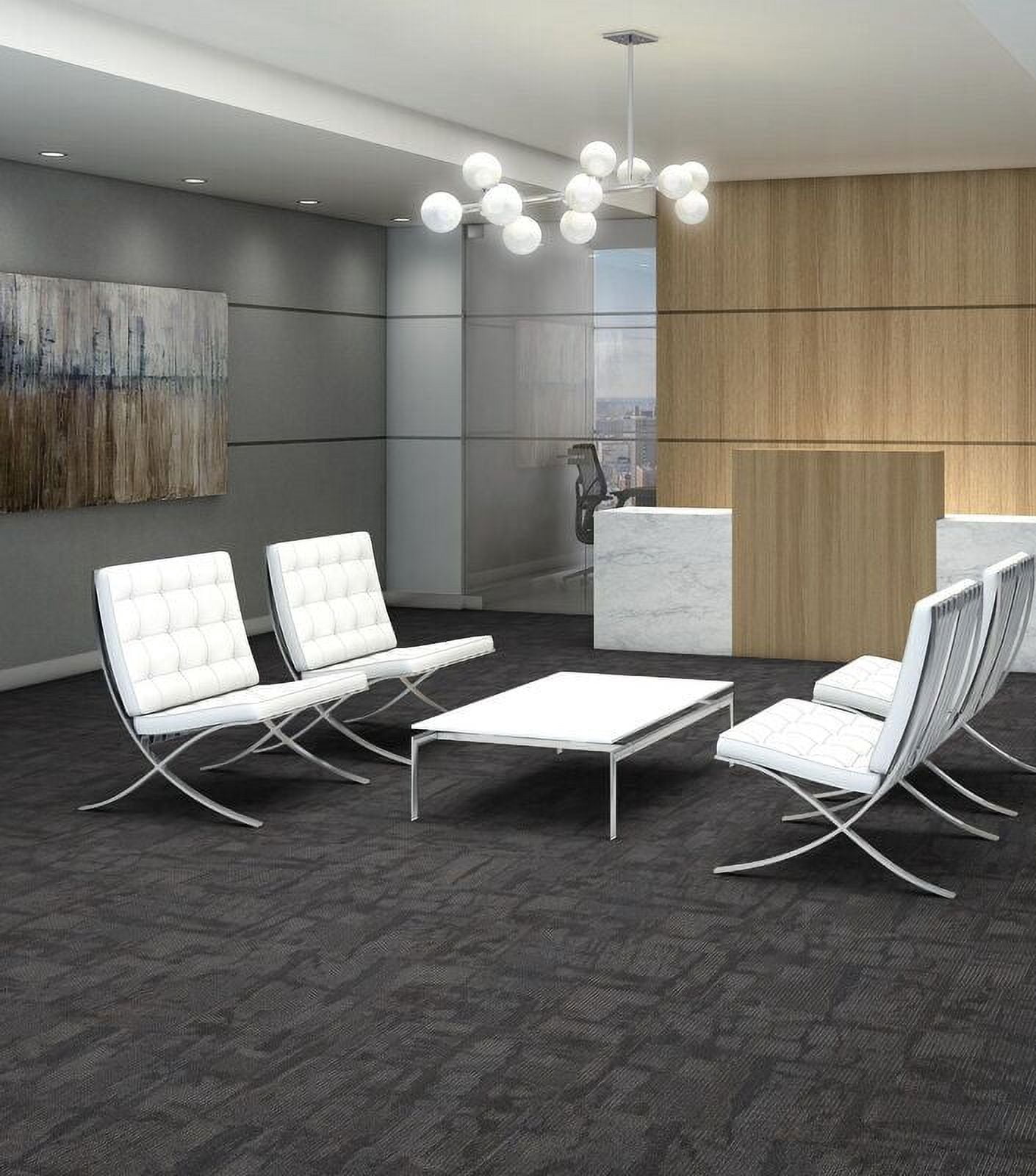 Shaw Complexion 24-in x 24-in Medium Blue Limitless Pattern Adhesive Carpet Tile (79.99-Sq ft)