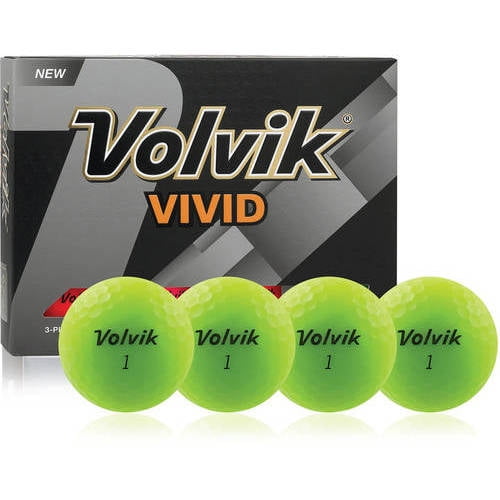 Volvik Vivid Golf Balls, Green, 12 Pack