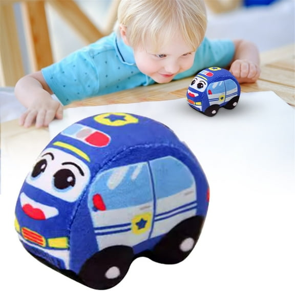 Safeglitz Children’s Fire Truck Plush Toy – Simulation Car Doll Pendant Keychain for KidsChildren's cognitive simulation toy car plush doll pendant blue