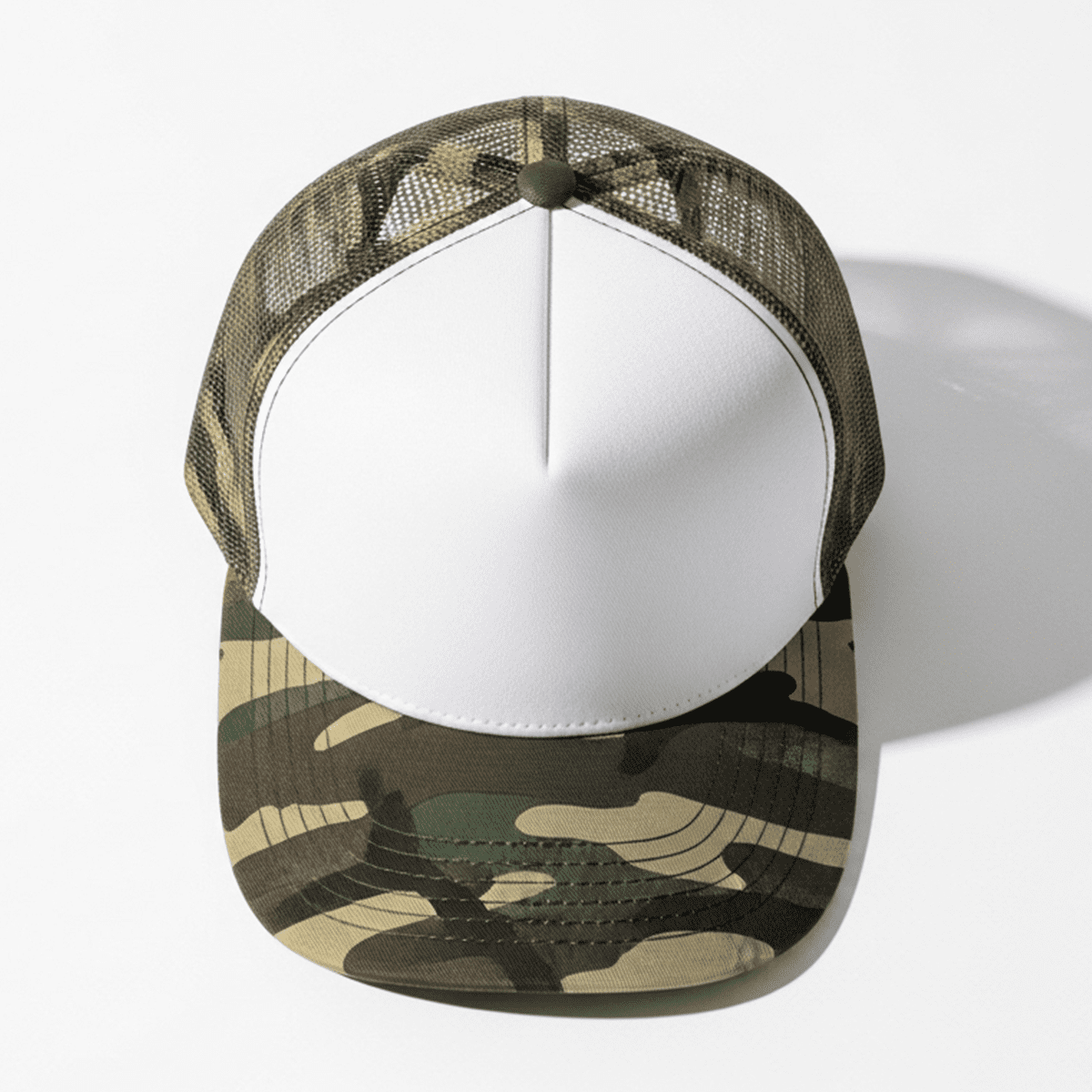 Hello Hobby Camo Sublimation Trucker Hat, Blank for Outdoor