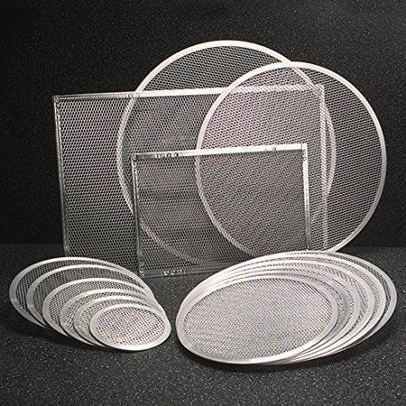 american metalcraft 18731 aluminum rectangular pizza screen, 11" l x 16" w dia