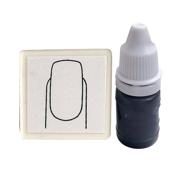 TISHITA Nail Art Practice Manicure Practice Nails Stamp for Personal Home Use Square Nail and Ink