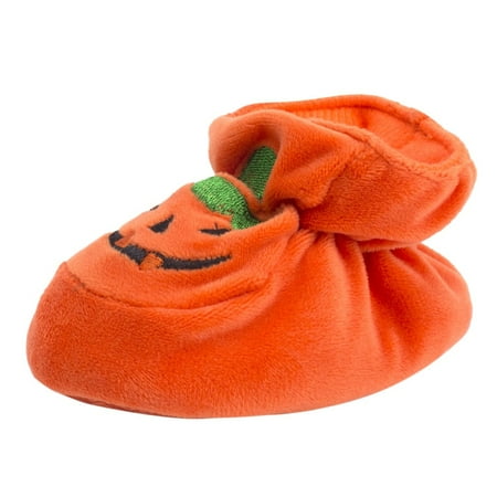 

Yohome Newborn Toddler Baby Girls Boys Halloween Flock Pumpkin Soft Sole Casual Shoes