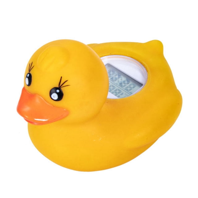 Termómetro de baño eléctrico flotante de seguridad para bebés, color amarillo