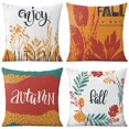 thumbnail image 1 of Enjoy Autumn Maple Leaf Pillow Covers Set Of 4, Linen Autumn Design Throw Pillow Covers Indoor Living Room Home Decor, 1 of 5