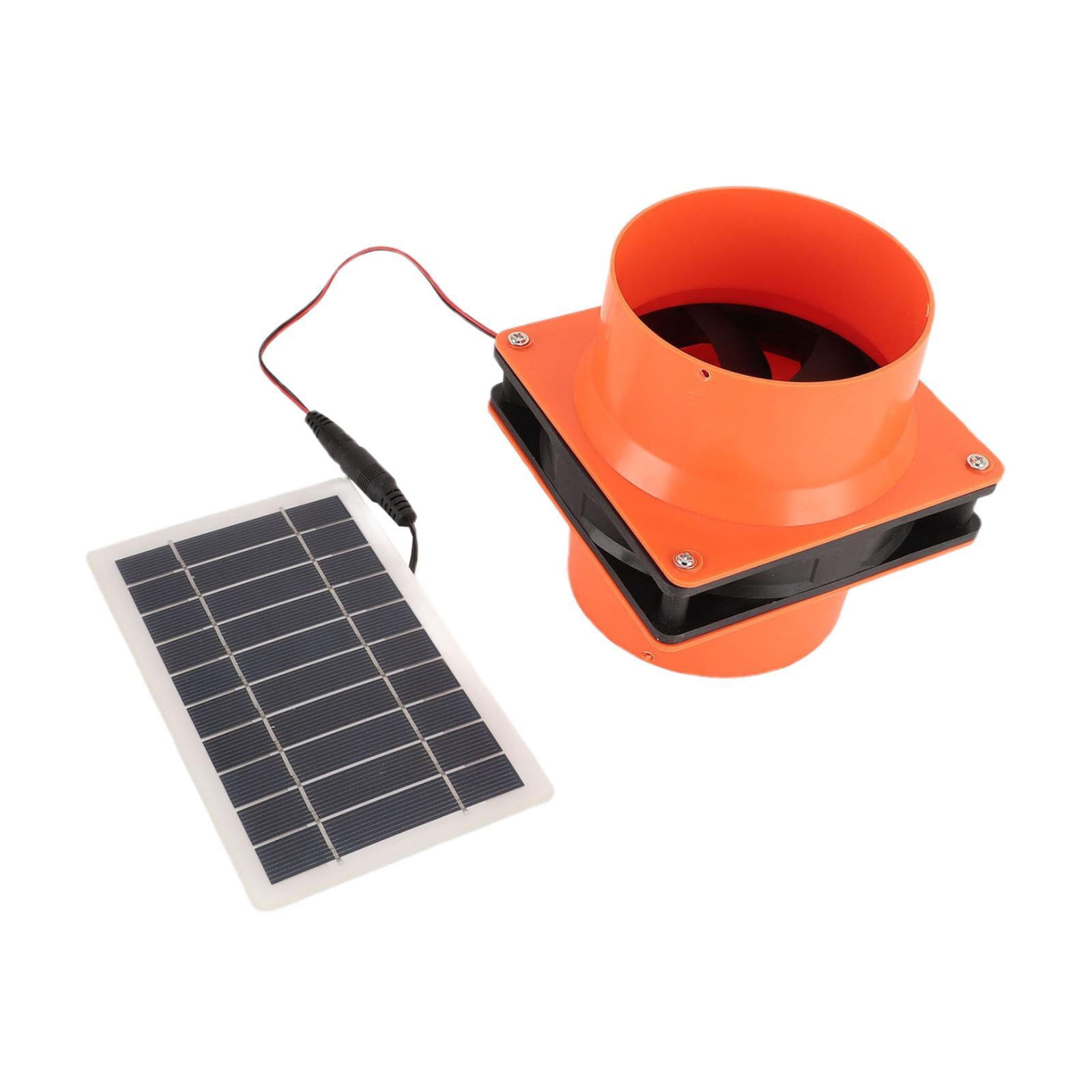 Solar Exhaust Fan Ventilation Kit 12V Silent Operation for Boat Cabin Kitchen Greenhouse Pet House