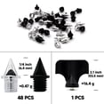 thumbnail image 6 of 48 PCS 6.4mm 1/4 inch Ultra-Light Steel Pyramid Track Spikes Spike Replacements 0.47 grams for Sprint Running, Cross Country, Include Wrench, 6 of 8