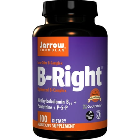 Jarrow Formulas B-right Complex, Supports Engery, Brain and Cardiovascular Health, 100 Veggie