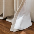thumbnail image 6 of TWOPAGES Linen Blend Drape 72 W X 63 L Inch Room Darkening Grommet Top Privacy Protection Drape for Patio Door, 1 Panel, Tapioca, 6 of 6