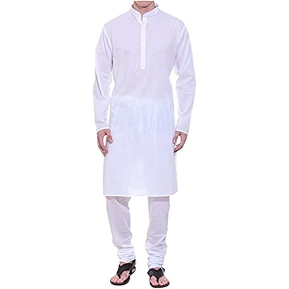 Royal Men's Cotton Kurta Pyjama Set (ROYAL_01_White_X-Large)